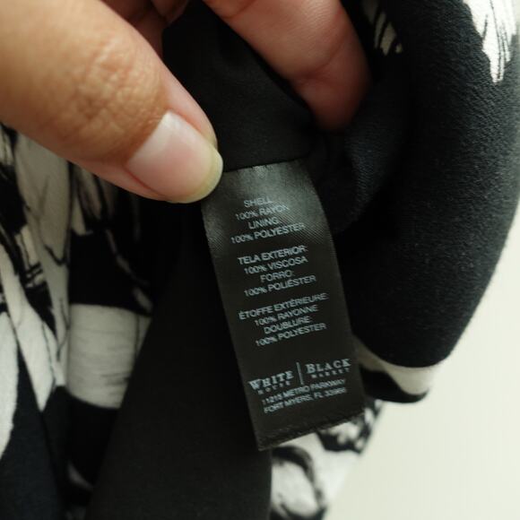 White House Black Market Womens Flutter Mini Skirt White Floral Pattern Size 8 - Picture 7 of 7